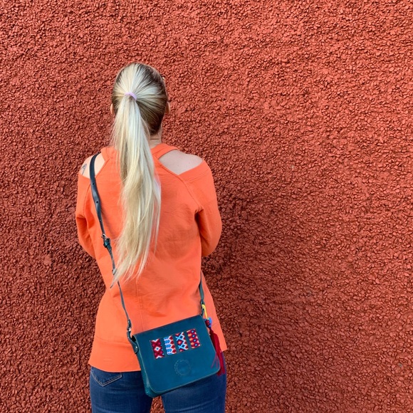 Leather cross body purse from Mexico - Picture 4 of 4